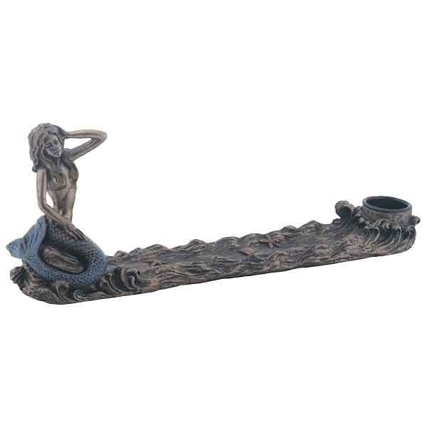 Bronzed Mermaid Incense Burner