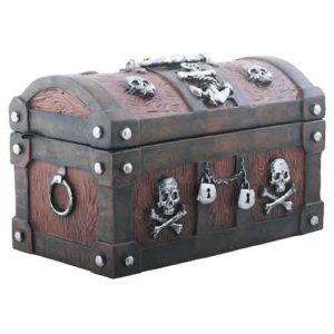 Anchor and Bones Pirate Trinket Box