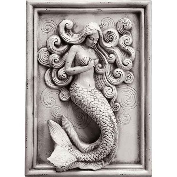 Plaque Murale Vintage Romantique Style Français - Plâtre 3D, Dimensions 9x8 Pouces