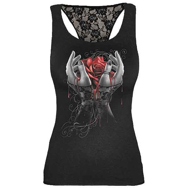 Hands of Sorrow Lace Back Womens Top