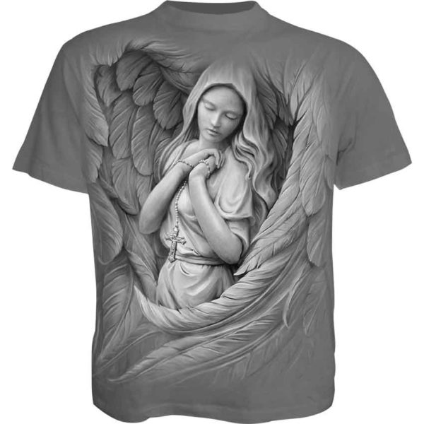 Mens Spirit Wings Charcoal T-Shirt