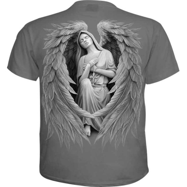 Mens Spirit Wings Charcoal T-Shirt