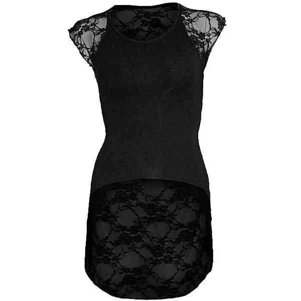Gothic Lace-Backed Womens Shirt