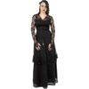 Gothic Black Rose Corsage Skirt