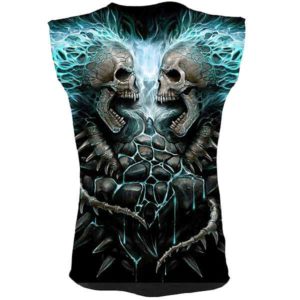 Flaming Spine Sleeveless T-Shirt