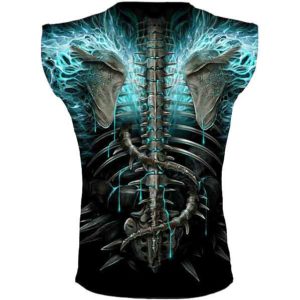 Flaming Spine Sleeveless T-Shirt