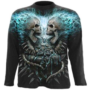 Flaming Spine Long Sleeve T-Shirt