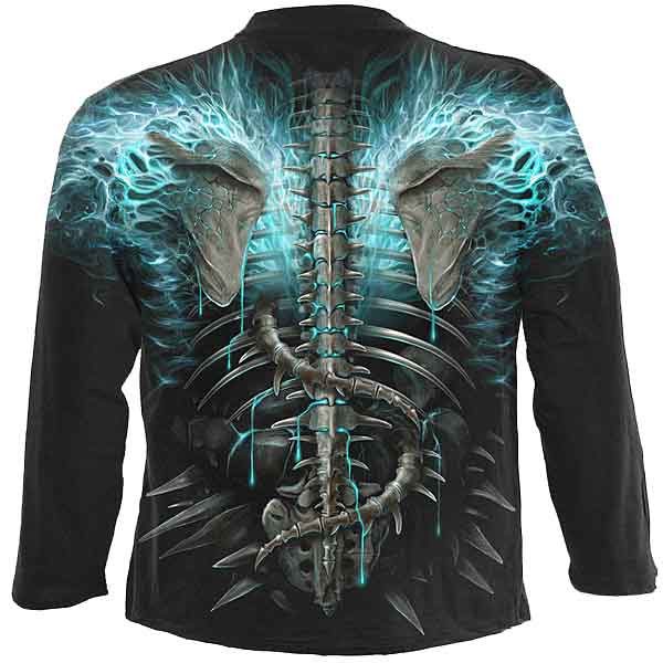 Flaming Spine Long Sleeve T-Shirt
