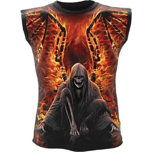 Flaming Death Sleeveless Shirt
