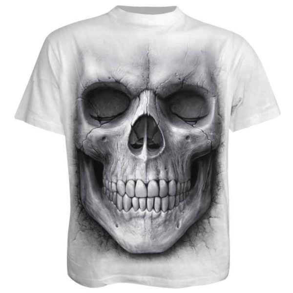 White Solemn Skull T-Shirt
