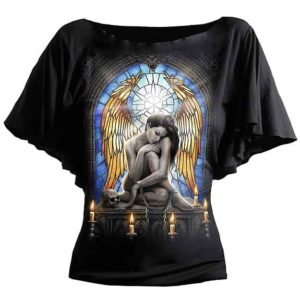 Window of Sorrow Gothic Drape Womens Shirt