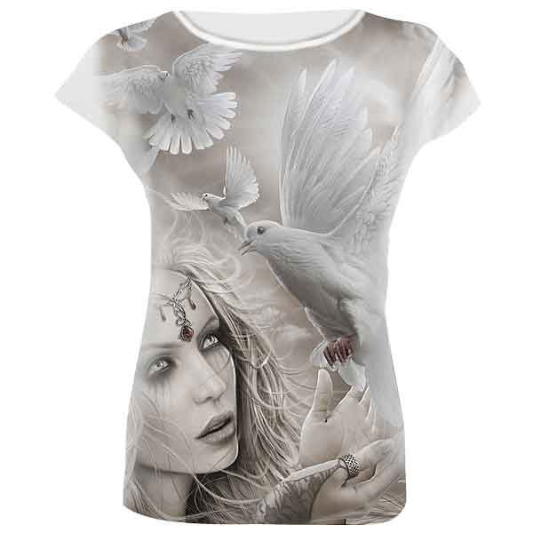 Angel Doves Womens Fitted T-Shirt