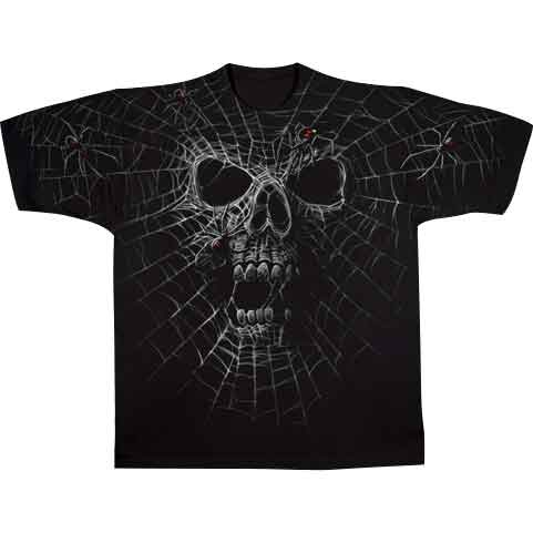 Black Widow Skull T-Shirt
