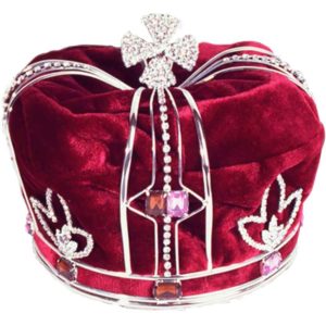 Royal Cross Red Velvet Kings Crown