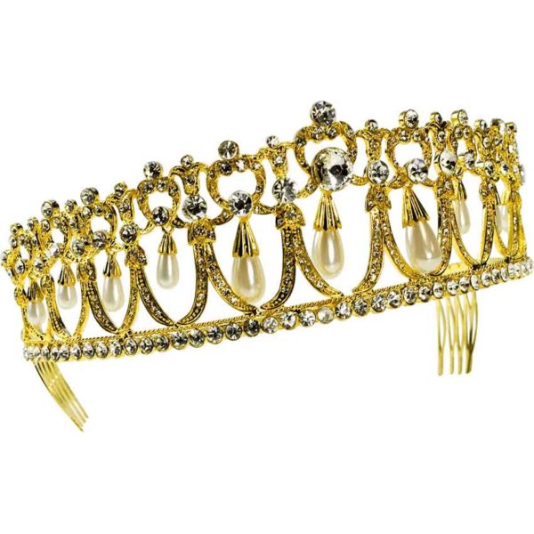 Pearl Dropper Rhinestone Crown