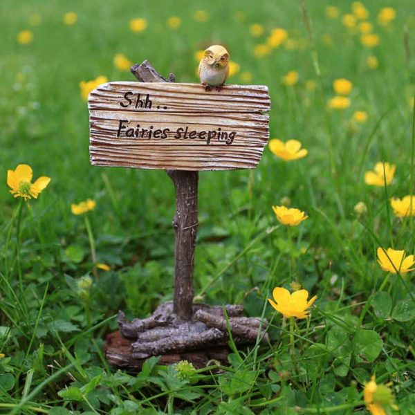 Shh.. Fairies Sleeping Fairy Garden Sign