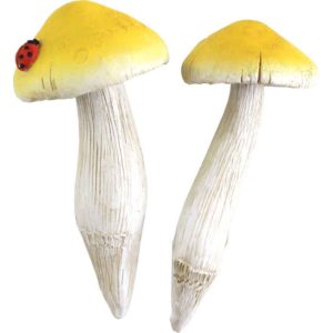 Yellow Fairy Garden Mushrooms