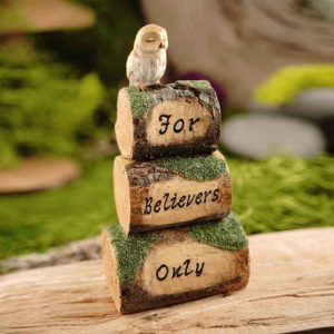 For Believers Only Log Cairn