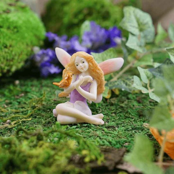 Fairy with Bird Statue