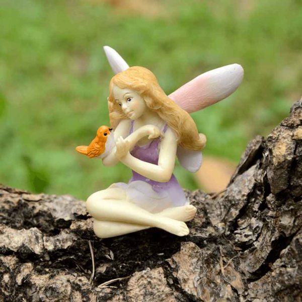 Fairy with Bird Statue