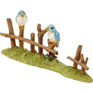 Birds on a Fence Statue
