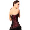 Burgundy Classic Brocade Overbust Corset