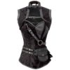 Steampunk Black Brocade Overbust Corset with Detachable Jacket