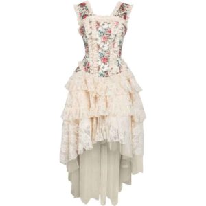 Victorian Velvet Floral Corset Dress
