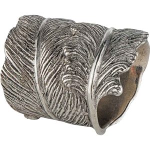 Pewter Feather Napkin Ring