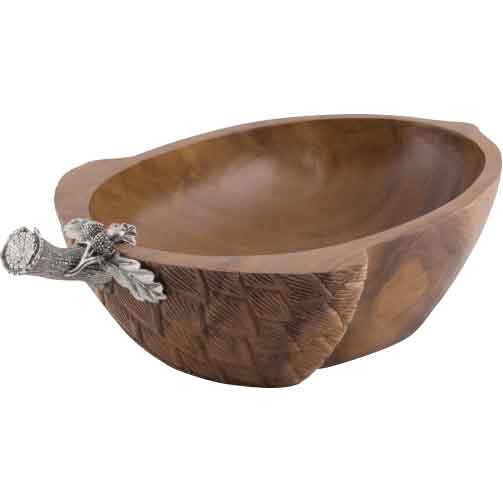 Large Rustic Acorn Nut Bowl