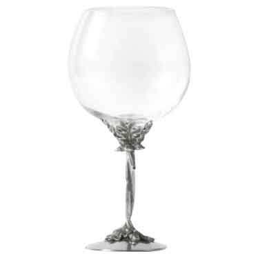 Oak Branch Burgundy Glass