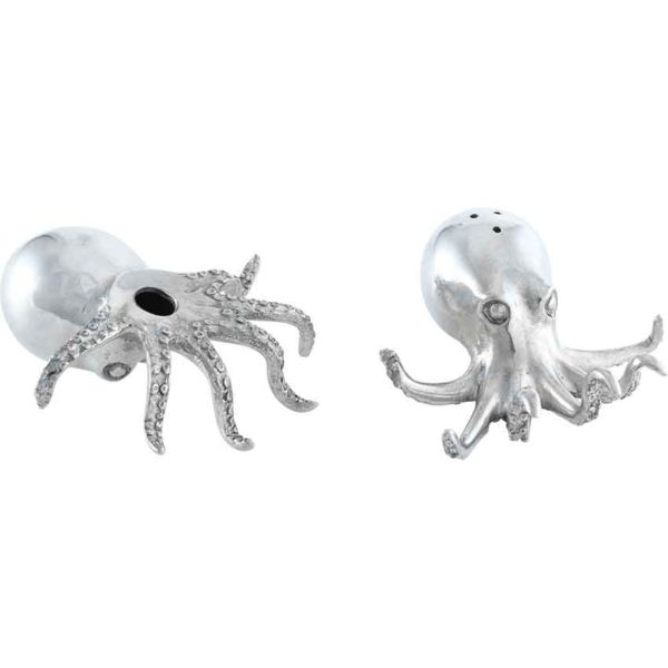 Pewter Octopus Salt and Pepper Set