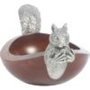 Large Squirrel Head and Tail Nut Bowl