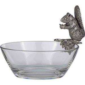 Glass Squirrel Nut Bowl