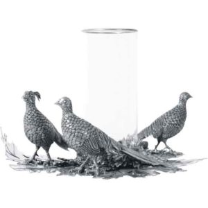 Pheasants Hurricane Candleholder