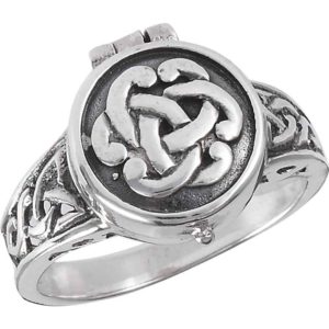 Sterling Silver Knotwork Poison Ring