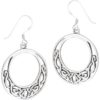 Sterling Silver Knotwork Circle Earrings