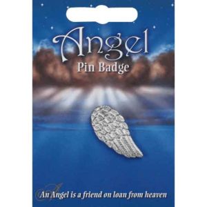 Pewter Angel Wing Pin Badge
