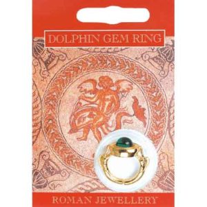 Gold Plated Dolphin Gem Ring