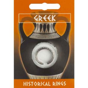 Pewter Greek Key Design Ring