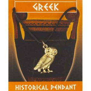 Gold Plated Greek Owl Necklace