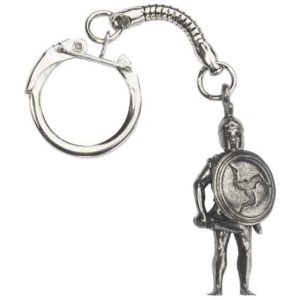 Greek Warrior Figure Key Ring