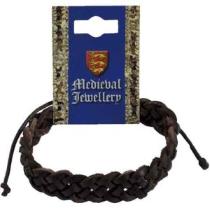 Medieval Leather Single Plait Bracelet