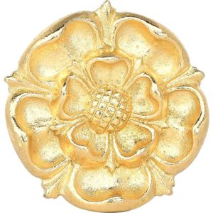 Gold Plated Tudor Rose Pin Badge