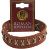 Roman Stitched Leather Stud Bracelet