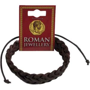 Roman Leather Single Plait Bracelet