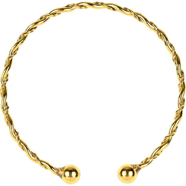 Gold Plated Twisted Roman Torc