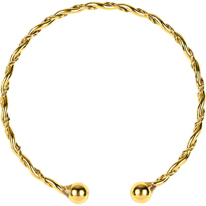 Gold Plated Twisted Roman Torc