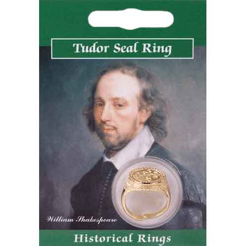 Gold Plated Tudor Seal Ring