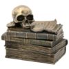 Wizard's Study Trinket Box With Skull And Magnifying Glass